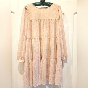 ✨️ Tiered Floral Long Sleeve Chiffon Style Dress